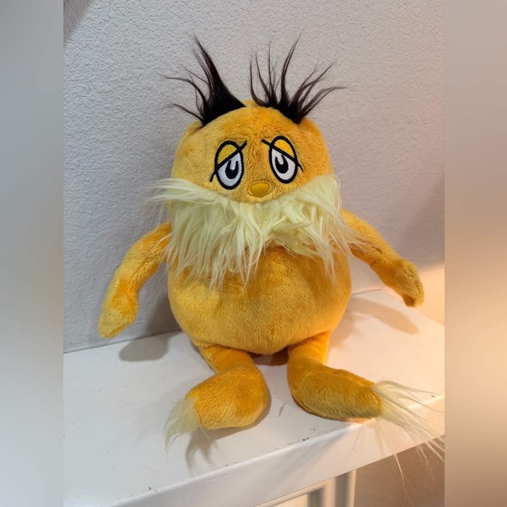 Dr Seuss Lorax Plush Kohl’s Cares Stuffed Animal Yellow Mustache Toy 12”